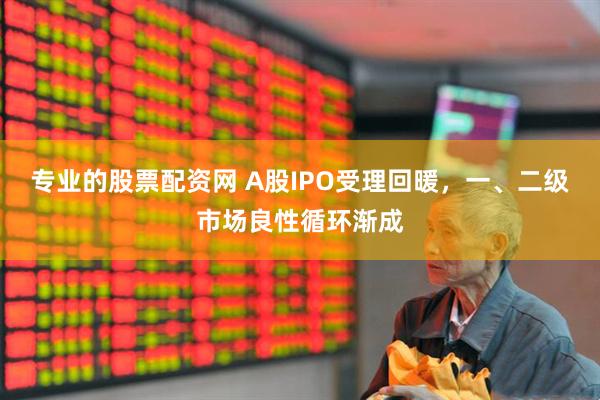 专业的股票配资网 A股IPO受理回暖，一、二级市场良性循环渐成